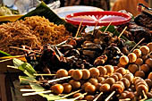 Tents serving all kinds of local cuisine in Malioboro street Yogyakarta. 